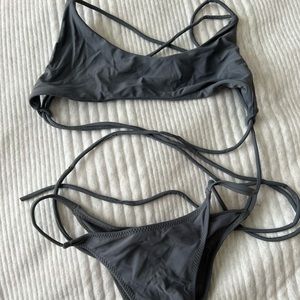 White fox bikini set